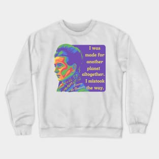 Simone de Beauvoir Portrait and Quote Crewneck Sweatshirt